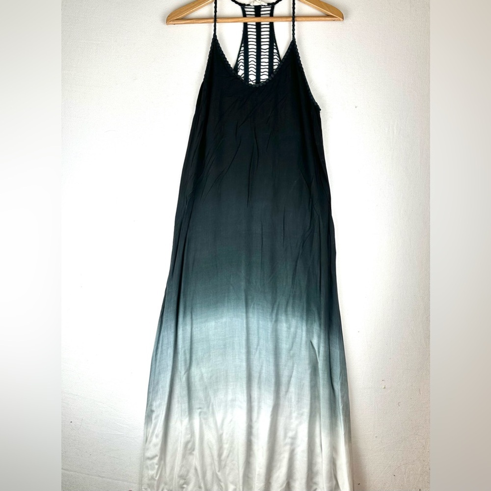 Tea n Rose Crochet Razorback Ombre' Dip Dye Maxi Dress Beach Boho